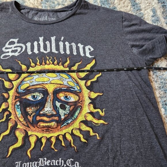 Sublime Long Beach T Shirt in Gray by the brand Sublime! Large EUC - Picture 5 of 9